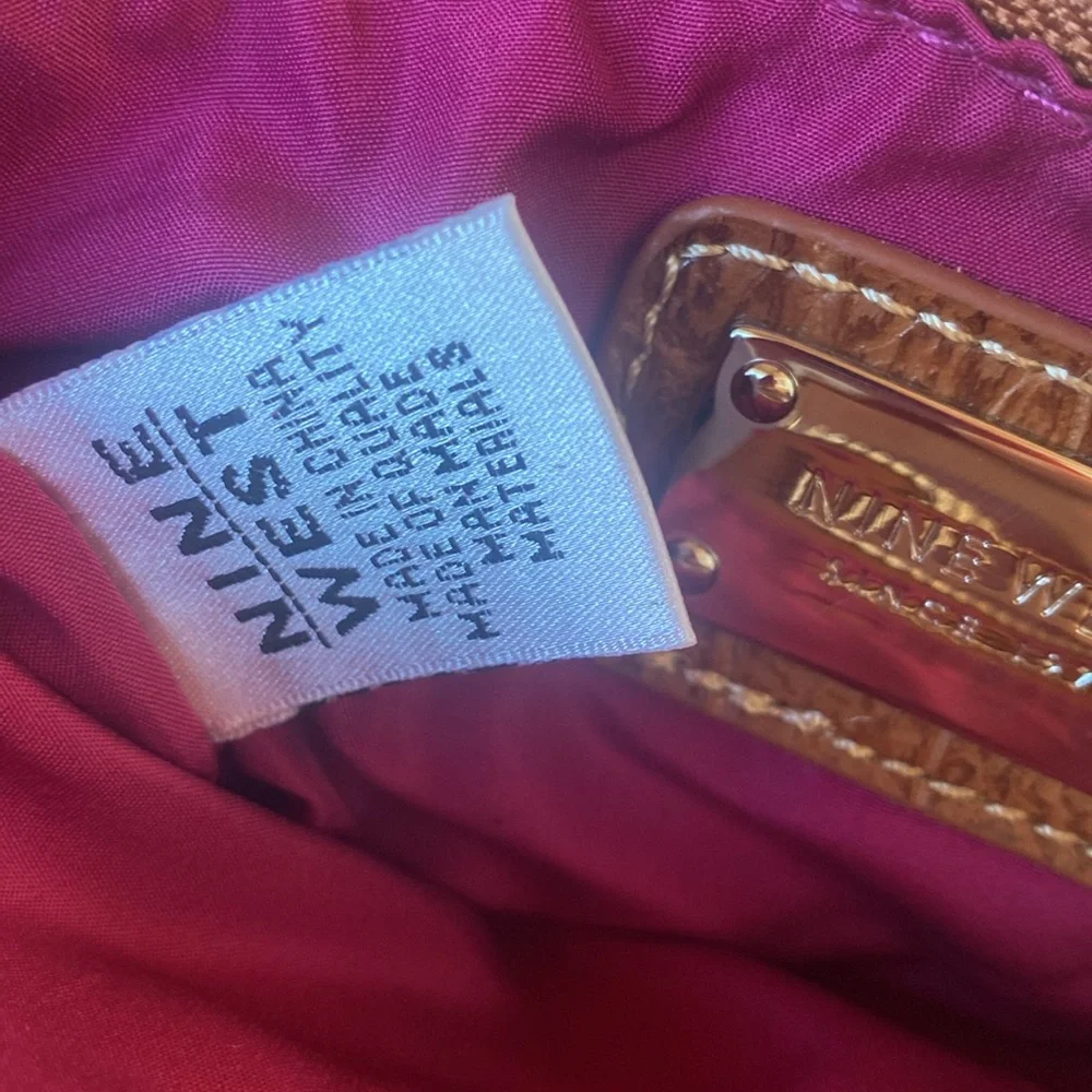 Nine West Purse NWT Cognac Can’t Stop Shopper crossbody shoulder bag - Picture 8 of 12